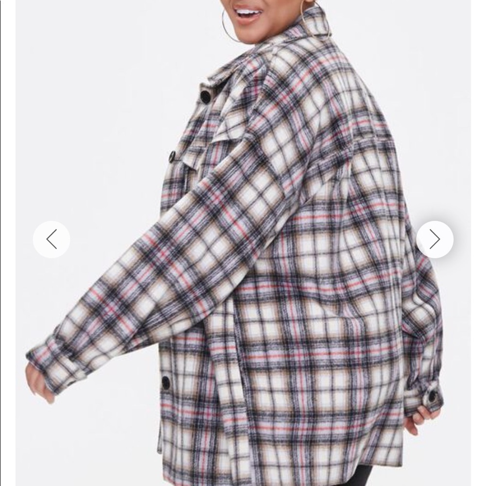 Plaid Wool blend shacket